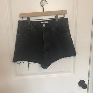 Re/Done high rise jean short
